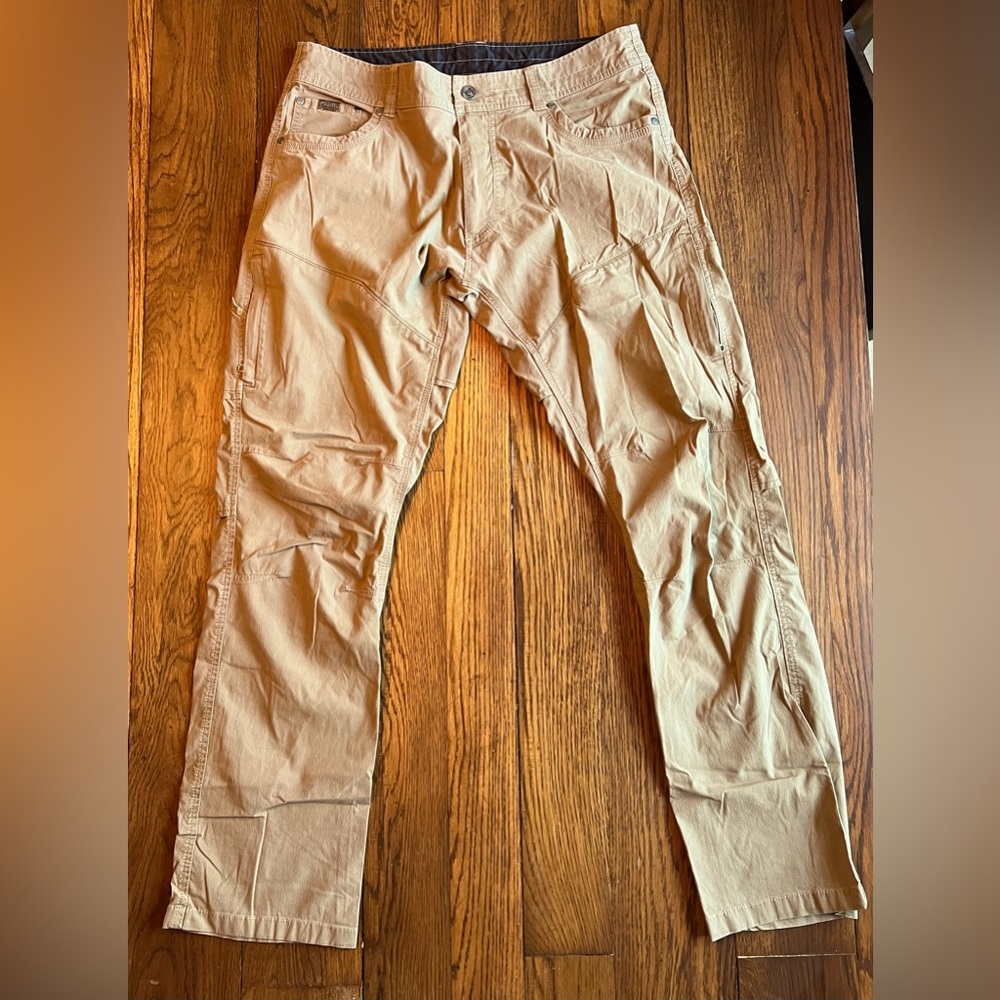 Kuhl Mens Renegade Klassik Fit Khaki Stretch Pants Sz 34 x 32